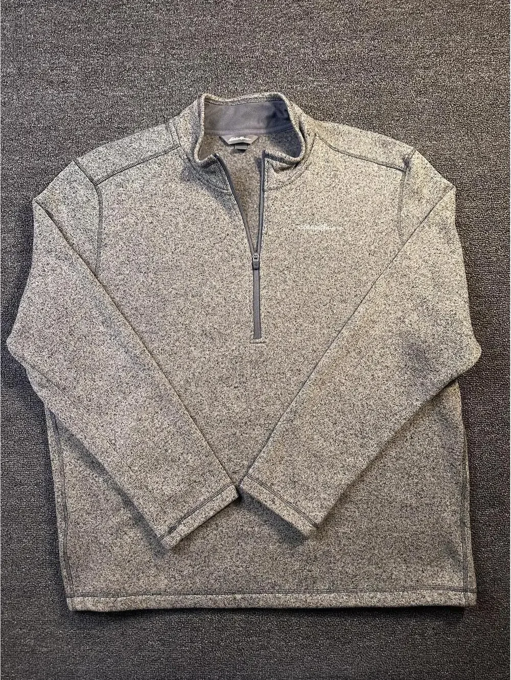 Eddie Bauer XXL Heathered 1/4 Zip Pullover Fleece Sweatshrt